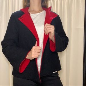 UNIQUE BLACK AND RED WOOL JACKET 🟥⬛️